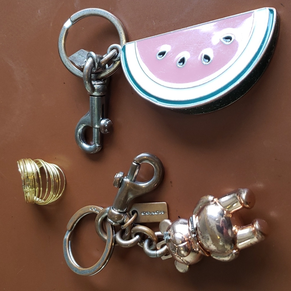 Coach keyrings and 1 ring (not Coach)